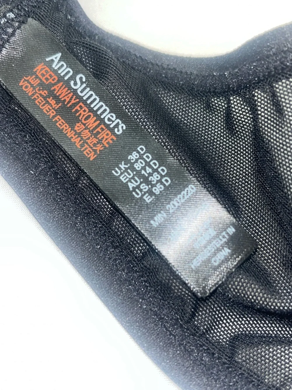 Ann Summers The Superior Black Bra 36D
